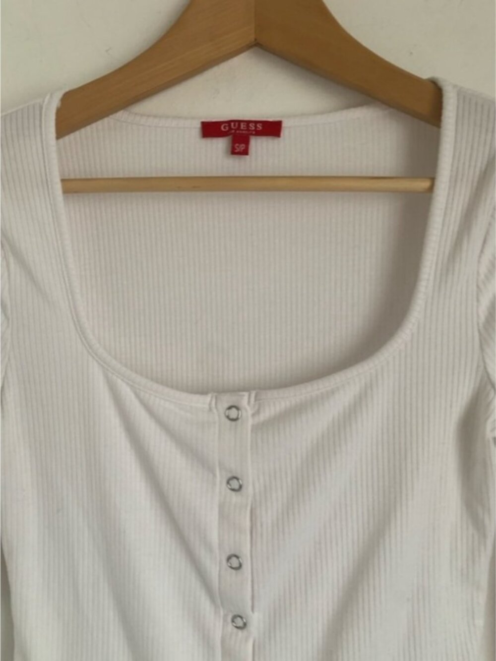 GUESS Long Sleeve Crop Top - Picture 4 of 8